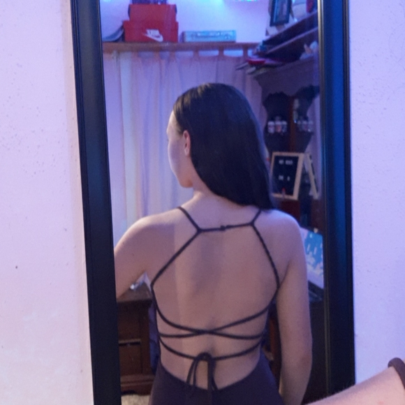 Dusty Purple Bodycon Prom Dress - Picture 2 of 2